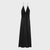 long dress in silk satin
