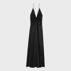 long dress in silk satin