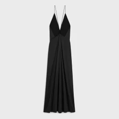 long dress in silk satin