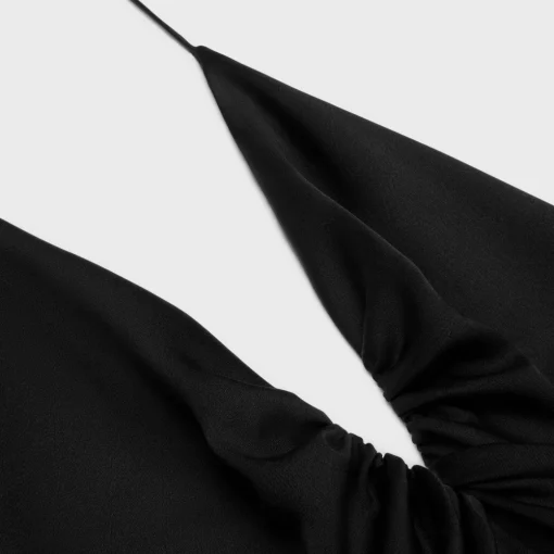 long dress in silk satin