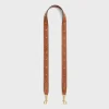 LONG STRAP in smooth CALFSKIN WITH TRIOMPHE STUDS with Gold Finishing