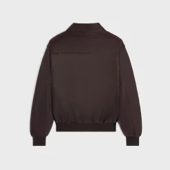 loose aviator blouson jacket in soft lambskin