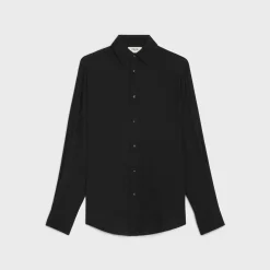 loose carnaby shirt in silk jacquard