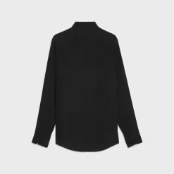 loose carnaby shirt in silk jacquard