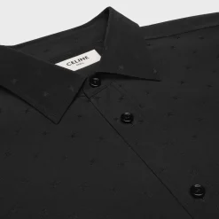 loose carnaby shirt in silk jacquard