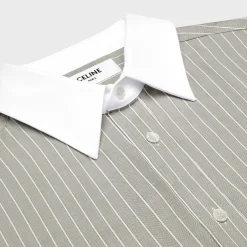 loose carnaby shirt in striped silk