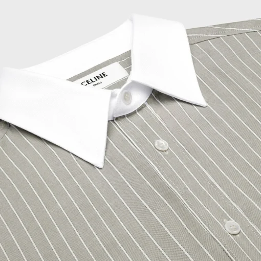 loose carnaby shirt in striped silk