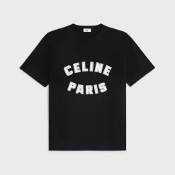 loose celine paris t-shirt in cotton jersey