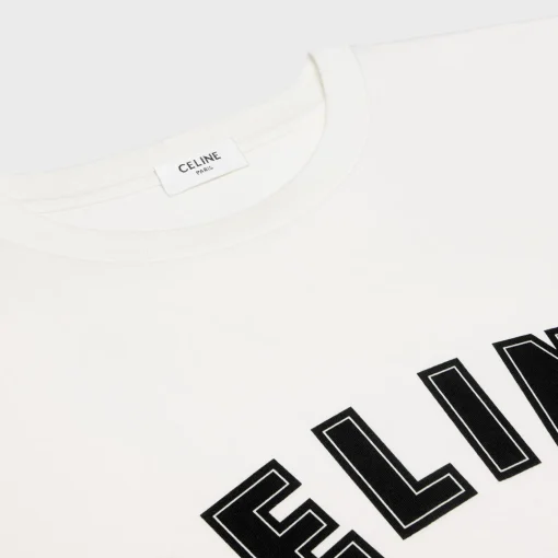 loose celine paris t-shirt in cotton jersey