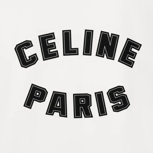 loose celine paris t-shirt in cotton jersey