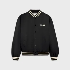 loose celine teddy jacket in nylon