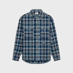 loose lumberjack shirt in check cotton