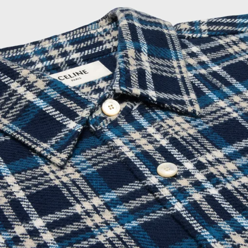 loose lumberjack shirt in check cotton