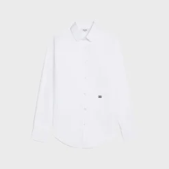 loose peter pan collar shirt in cotton poplin