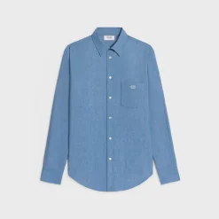 loose shirt in chambray cotton