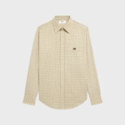 loose shirt in checked cotton