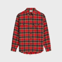 loose shirt in checked cotton