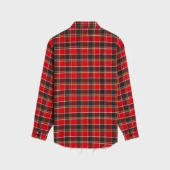 loose shirt in checked cotton