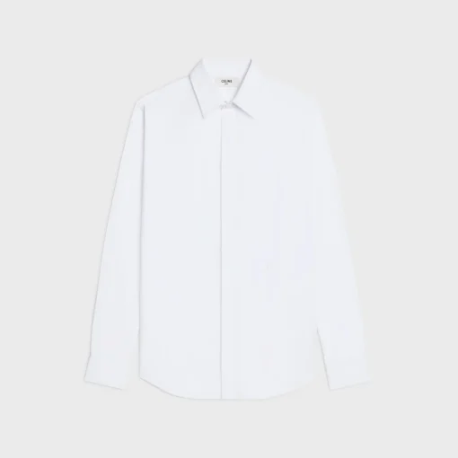 loose shirt in cotton poplin