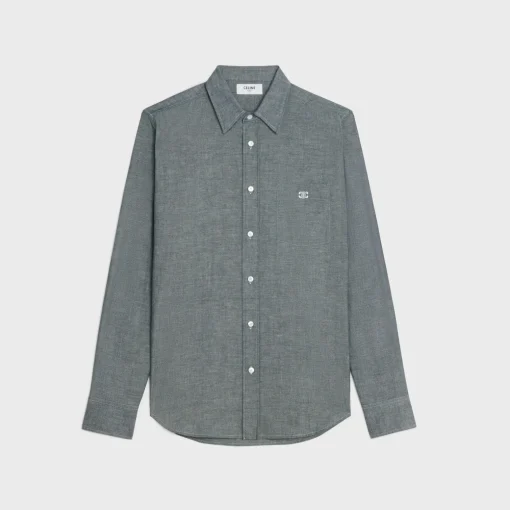 loose shirt in light chambray cotton