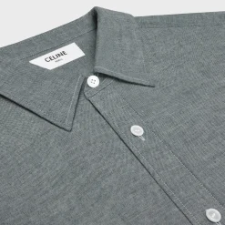 loose shirt in light chambray cotton