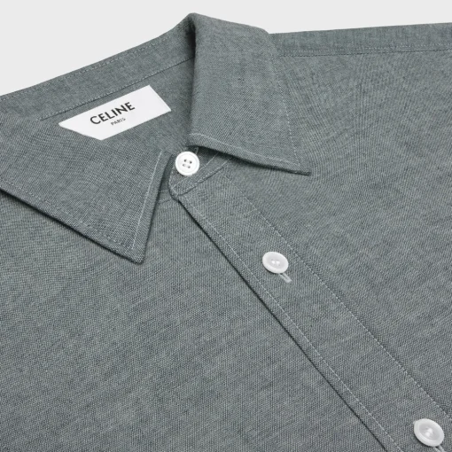 loose shirt in light chambray cotton