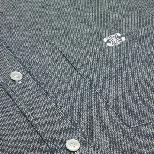 loose shirt in light chambray cotton