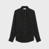 loose shirt in printed viscose
