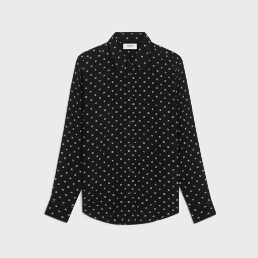 loose shirt in printed viscose