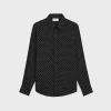 loose shirt in printed viscose