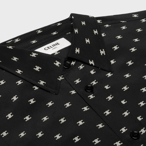 loose shirt in printed viscose