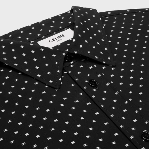 loose shirt in printed viscose