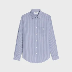 loose shirt in striped cotton