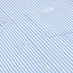 loose shirt in striped cotton linen