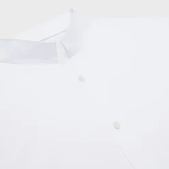 loose shirt with inverted collar in cotton poplin