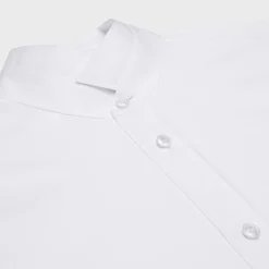 loose shirt with upturned collar in cotton poplin