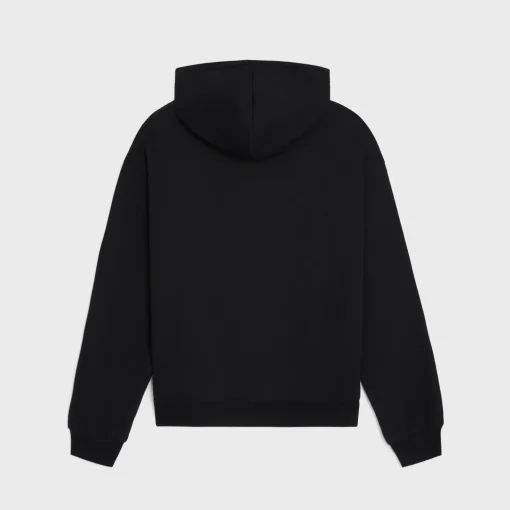 loose triomphe hoodie in cotton and cashmere