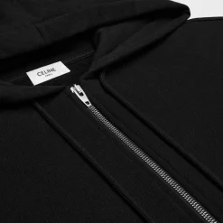 loose triomphe hoodie in cotton and cashmere