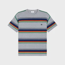 loose triomphe t-shirt in striped cotton jersey