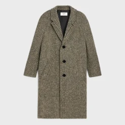 mac coat in herringbone tweed