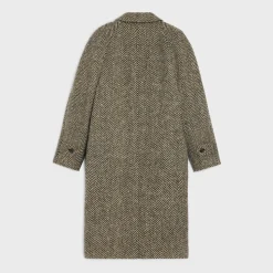 mac coat in herringbone tweed