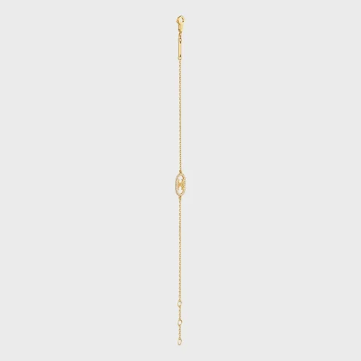 Maillon Triomphe Bracelet in Yellow Gold and Diamonds