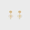 Maillon Triomphe Hoops in Yellow Gold and Diamonds