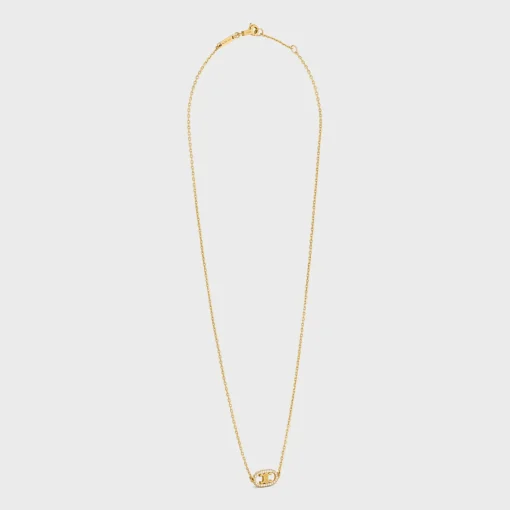 Maillon Triomphe Necklace in Yellow Gold and Diamonds