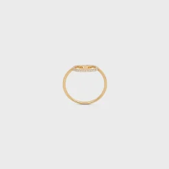 Maillon Triomphe Ring in Yellow Gold and Diamonds