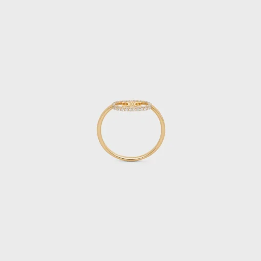 Maillon Triomphe Ring in Yellow Gold and Diamonds