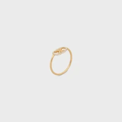 Maillon Triomphe Ring in Yellow Gold and Diamonds