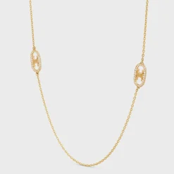 Maillon Triomphe Sautoir in Yellow Gold and Diamonds