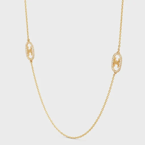 Maillon Triomphe Sautoir in Yellow Gold and Diamonds