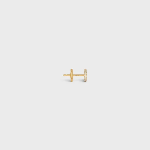 Maillon Triomphe Stud in Yellow Gold and Diamonds